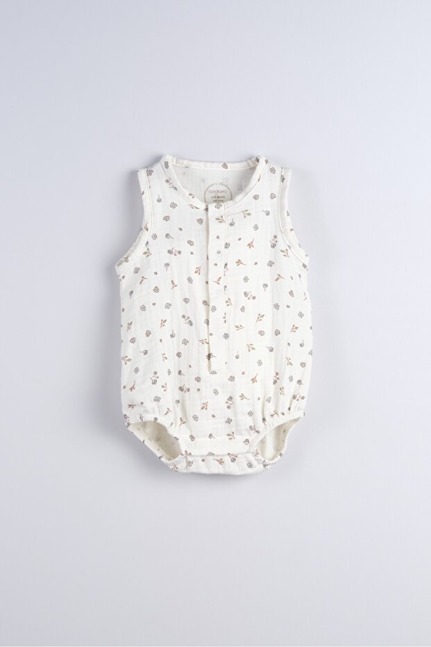Floral Printed Muslin Fabric 100% Cotton Baby and Kids Bodysuit