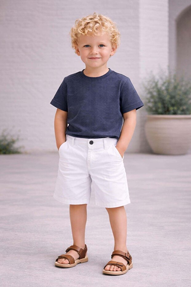 Boy's gabardine shorts 1-5 years - 124202