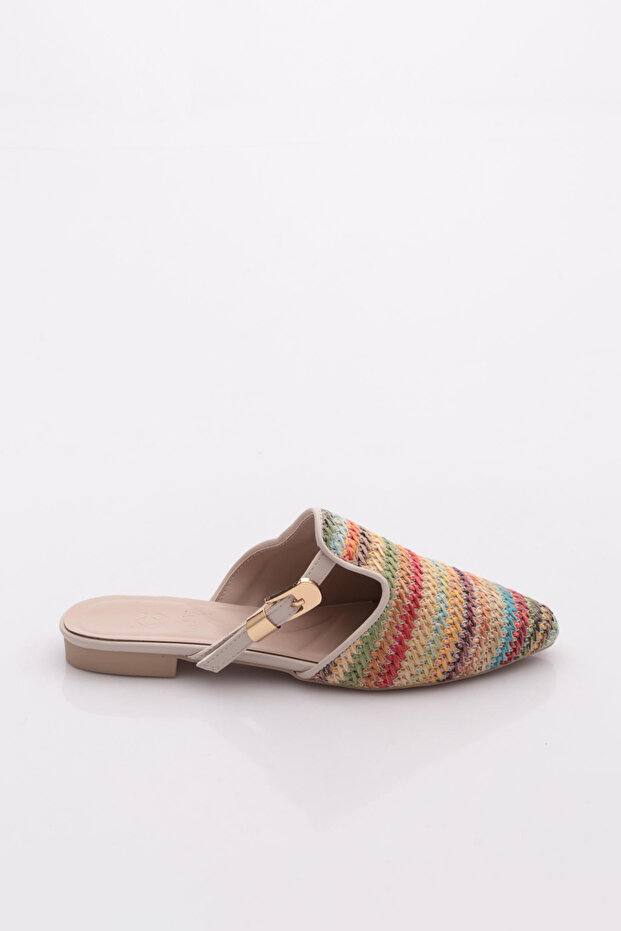 Pm386-K606 Women's Straw Slippers with Accessories