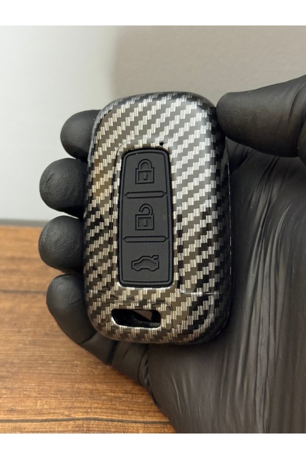 Hyundai I30 Ix35 I20 Elantra Veloster - Kia Smart 3 Button Carbon Fiber Key Protection Cover Case