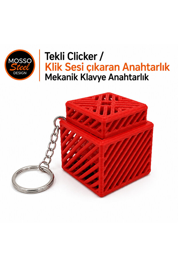 Single Clicker Mechanical Keyboard Keychain – Click-Sound Keyboard Keychain & Stress Toy –