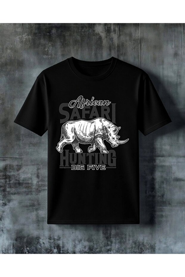 African Safari Hunting Big Printed Oversize T-Shirt
