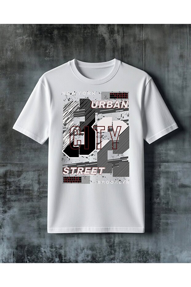 New York Urban City Printed Oversize T-Shirt