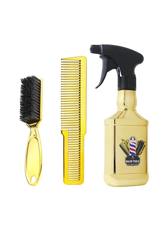 set 3PCS Set Professional Hairdressing Supplies Barber Spray Bottle Refillable Electroplating Water