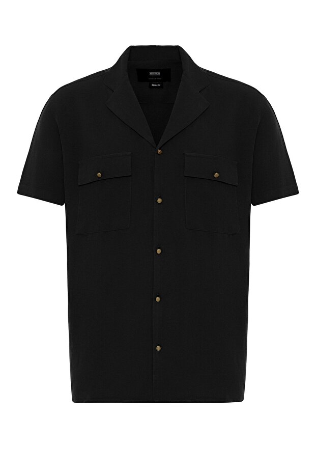 Double Pocket Men's Short Sleeve Shirt
