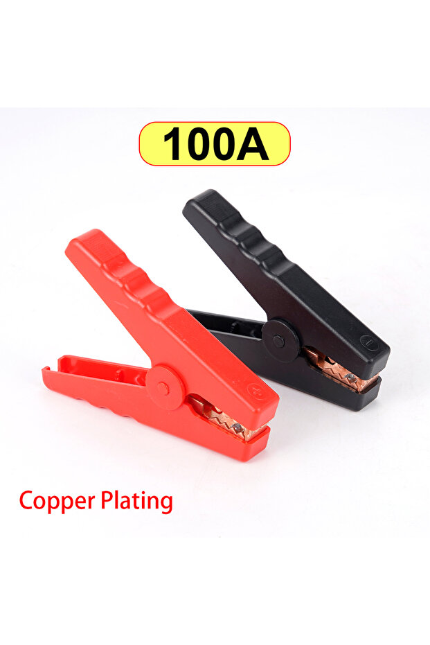 100A 1 Pair 100A/200A/300A/500A Copper Alligator Clips Lead Clip Terminal Crocodile Clamp Test Conne