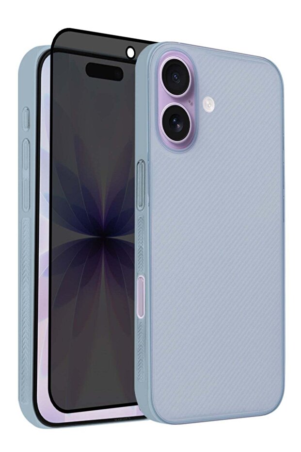 2 Packs Case Cover for iPhone 17 - Ultra-Thin Air Skin Line Transparent Back Cover - Light Blue-4