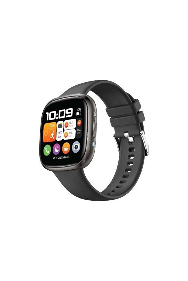 Aether X ACC-SWM1 Smart Watch – 1.72" HD Display, Bluetooth Calling, IP68 Waterproof, Sports & Health Tracking, Long Standby – Includes Extra Metal Strap – Black
