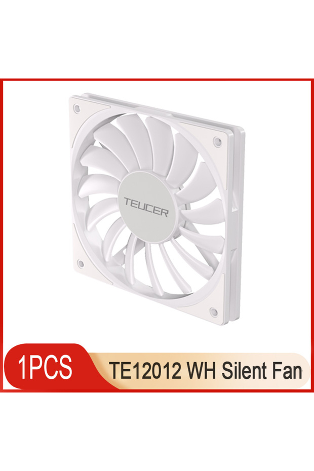 NO RGB AS SHOW 1PS WH TEUCER TE12012 Silent Fan Intelligent Speed Regulation S-FDB Bearing 15-blade