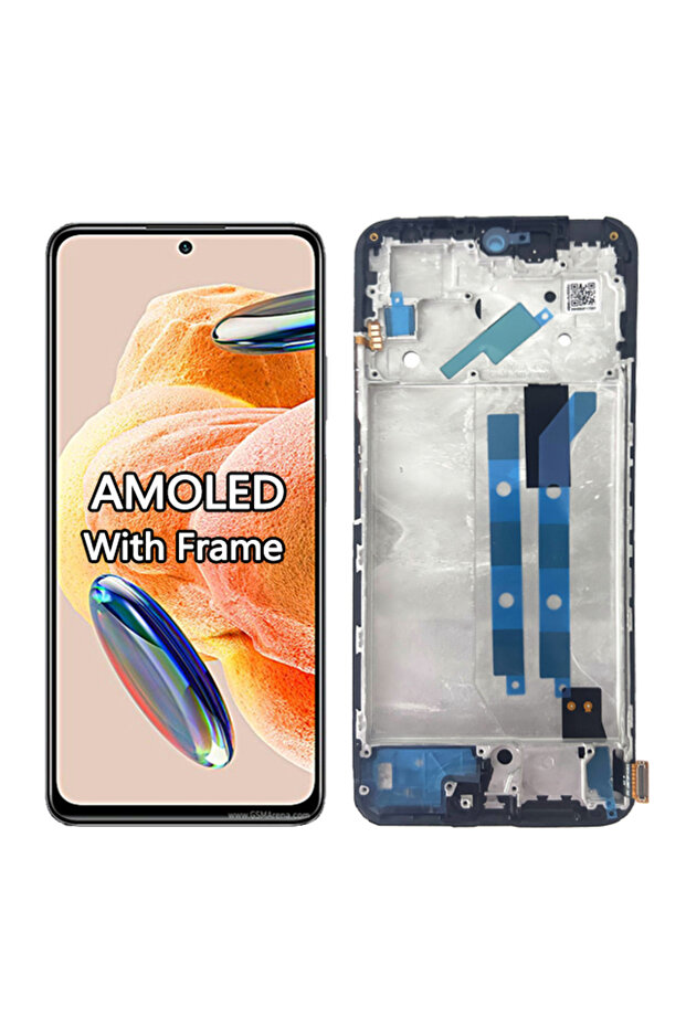 شاشة AMOLED جديدة مع إطار لهاتف Redmi Note 12 Pro 4G شاشة LCD تعمل باللمس مع محول رقمي للشاشة لجهاز R