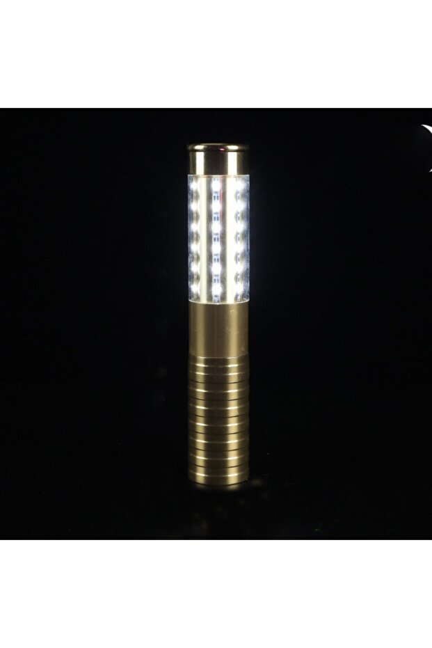 مصباح يدوي قابل لإعادة الشحن طراز 2 مع أضواء وامضة ذهبية وفضية LED متعددة الألوان