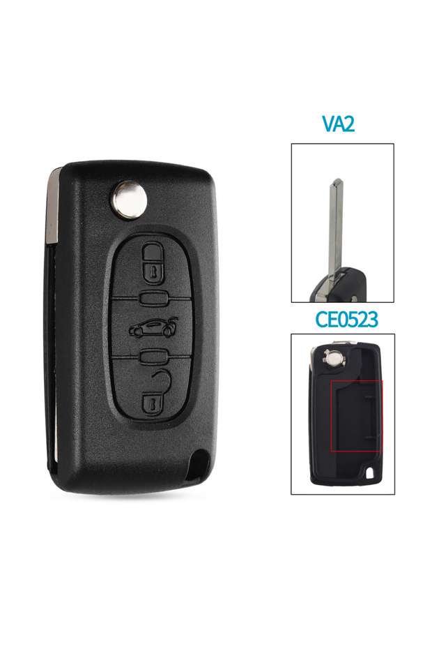 Model 10 KEYYOU 10pcs 2/3 Buttons Car key Case for Peugeot 207 307 308 407 607 807 For Citroen C2 C3