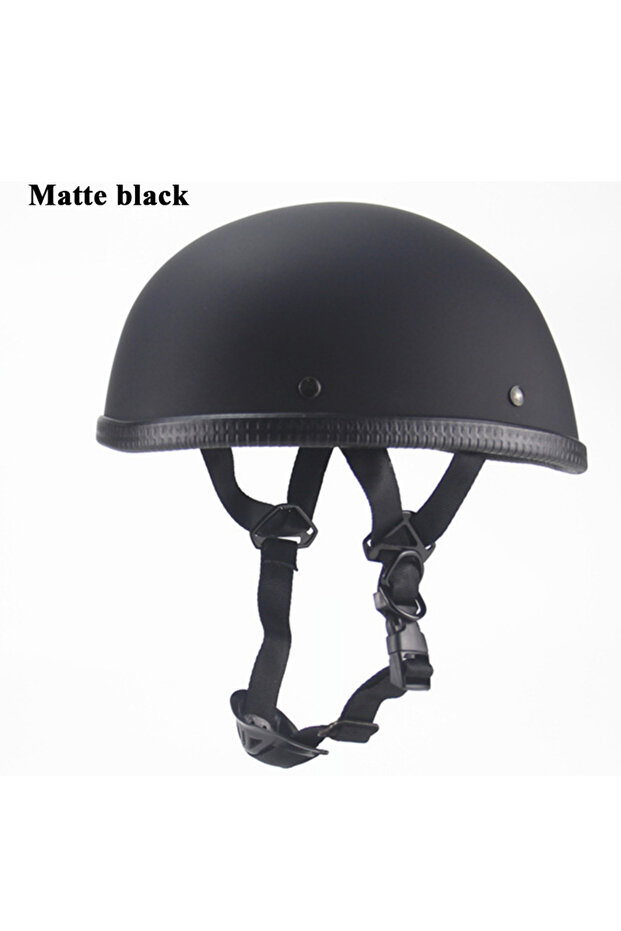 M 1pc Matte black 1X Motorcycle Helmet Open Face Helmet Half Helmet Retro Moto Casco Capacete Dot Ap
