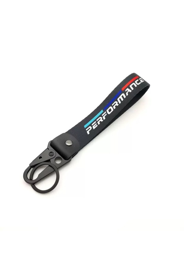 1pc-black For BMW Lanyard Nylon Printing Emblem Style Keychain Key Ring for m Performance e90 e60 e4