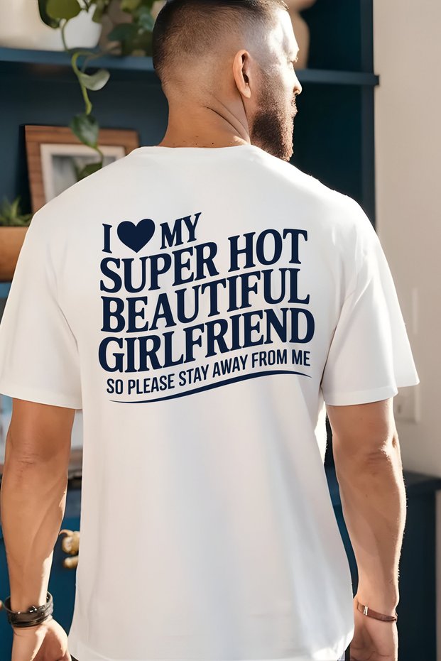 Unisex I Have a Darling, Stay Away Printed T-Shirt 100% Organic Cotton Crew Neck Comfortable Fit Casual T-Shirt
