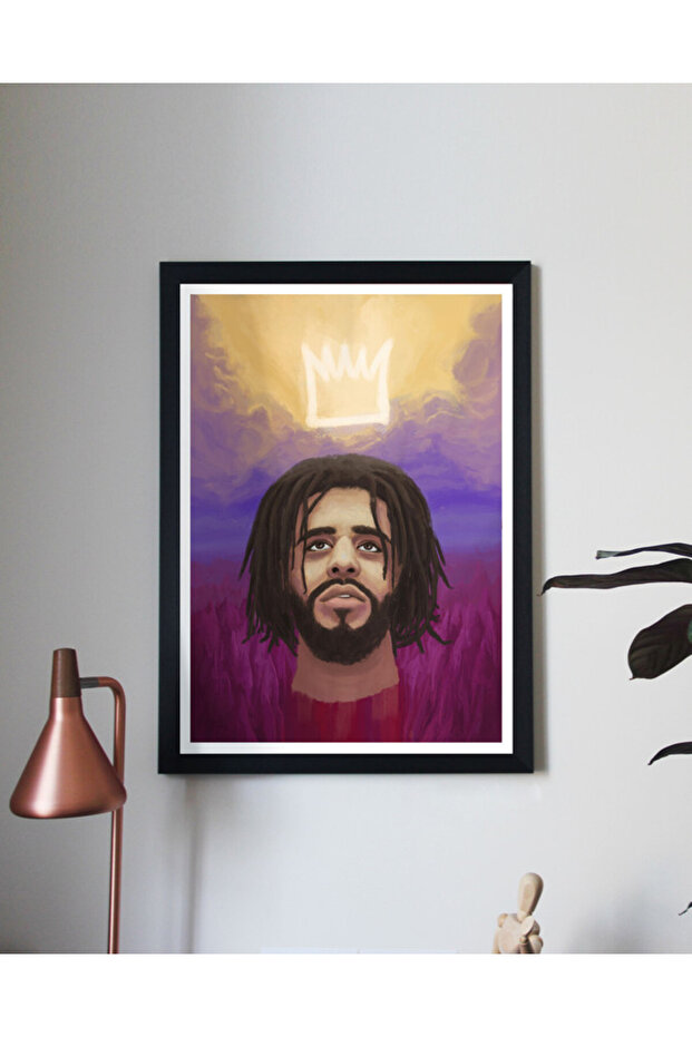 J Cole Poster with Frame 30x40cm