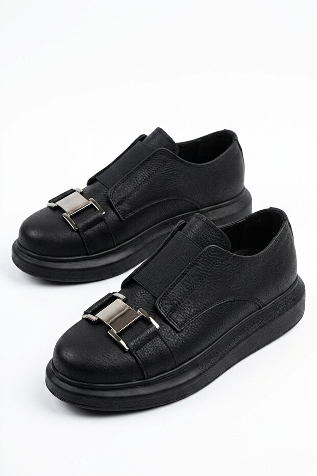 Zrcx297 Premium Men's Elastic Orthopedic Sneaker Black
