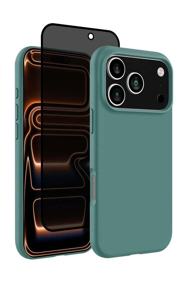 2 Packs Silicone Protective Phone Case for iPhone 17 Pro Max - Cactus Green