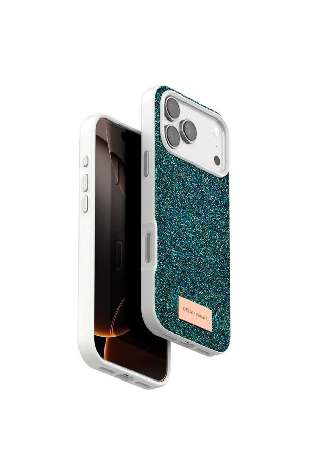 Onegif Apple iPhone 17 Pro Bright Glitter Cover - Dark Green