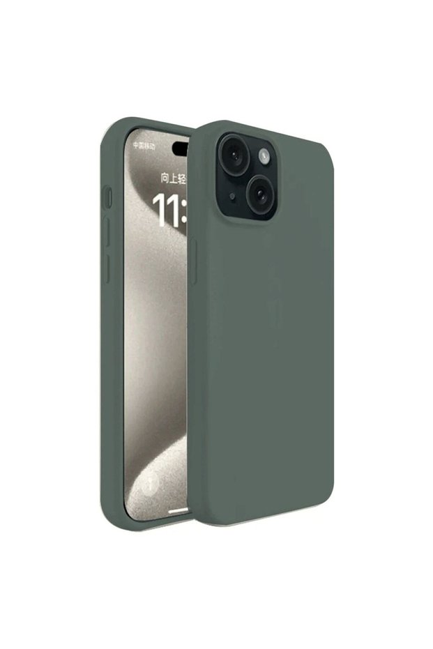 Apple iPhone 15 Case First Silicone - Dark Green