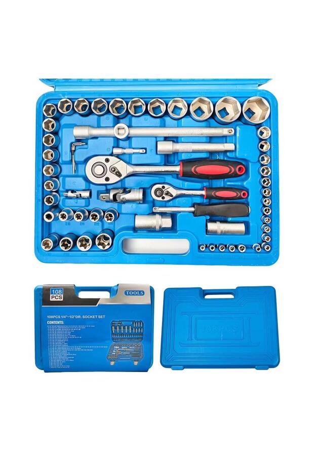 108-piece socket wrench set Bihexagonal - 4