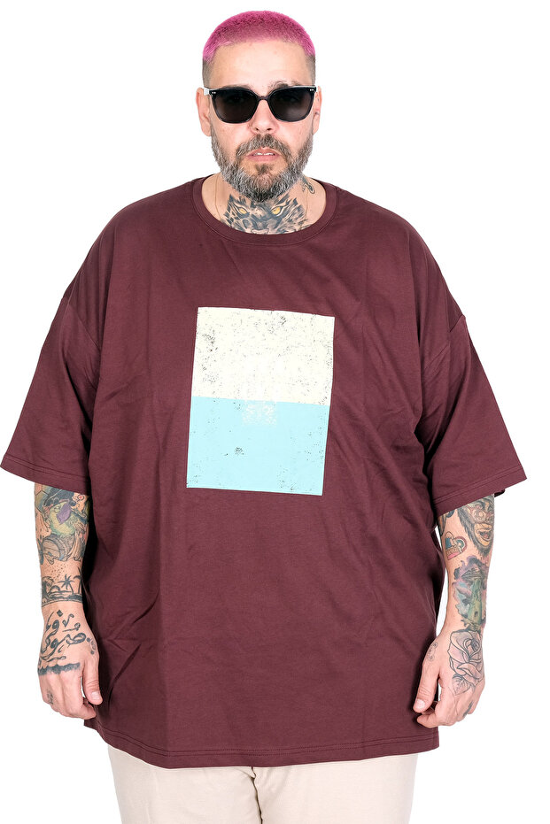 Mode XL Large Size T-Shirt Sea Ing U26202 Mürdüm