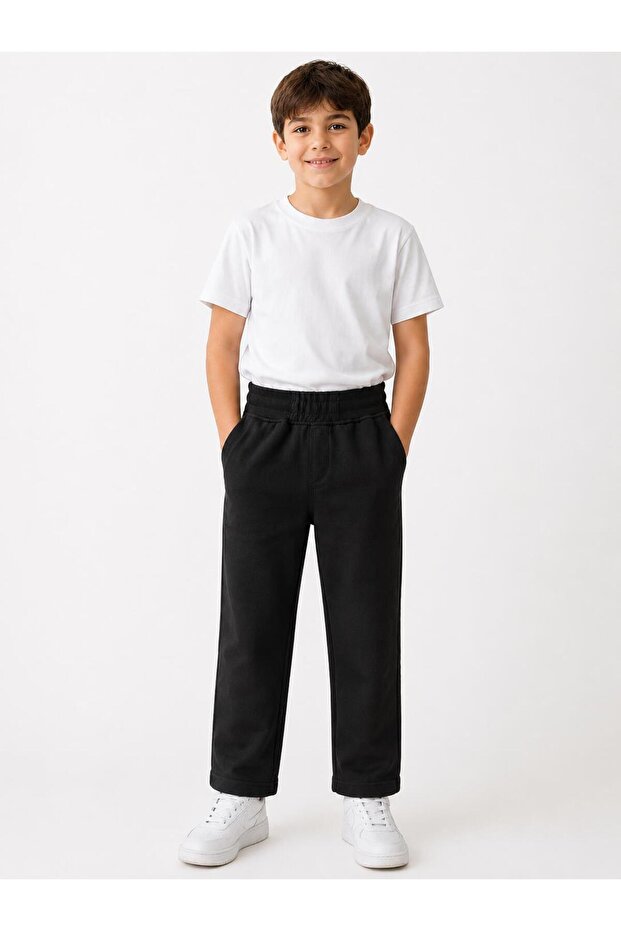 Ay Ki̇ds Boys' School Sweatpants with Ribbed Belt and Back Pocket 7990-