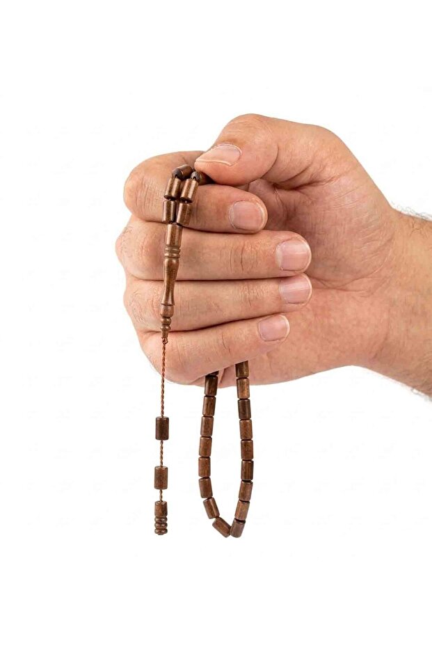 سبحة خشب الكوكا الطبيعي 33 حبة eut00k4