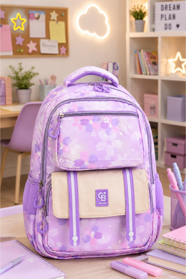B-24 Girls' Primary School Middle School School Bag Floral Pattern Orthopedic Backpack