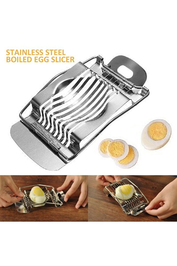 Food-Grade Heavy Duty Metal Wire Hard Boiled Egg & Strawberry Slicer