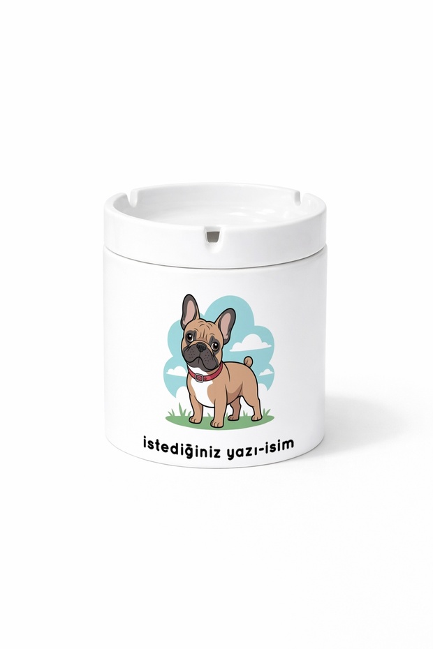 Animal French Bulldog Double Sided Printed Ashtray Ashtray Gift
