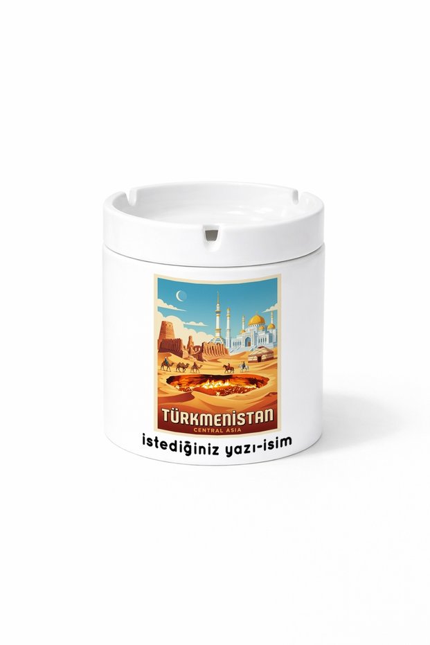 Turkmenistan - Turkmenistan City Double-Sided Printed Ashtray Ashtray Gift