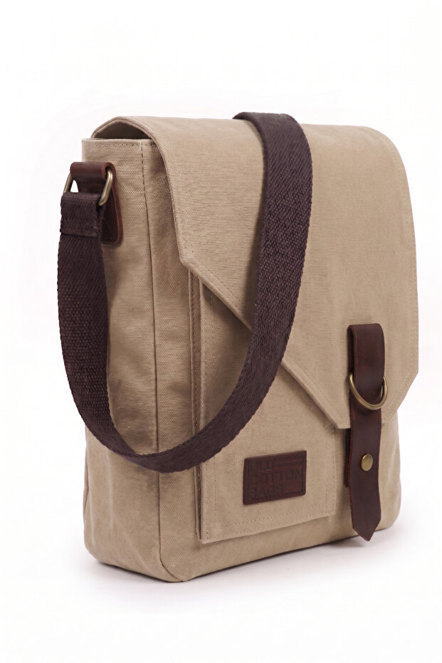 Waxed Canvas Men's Messenger Bag Daily Tablet Shoulder Bag 22X28 cm