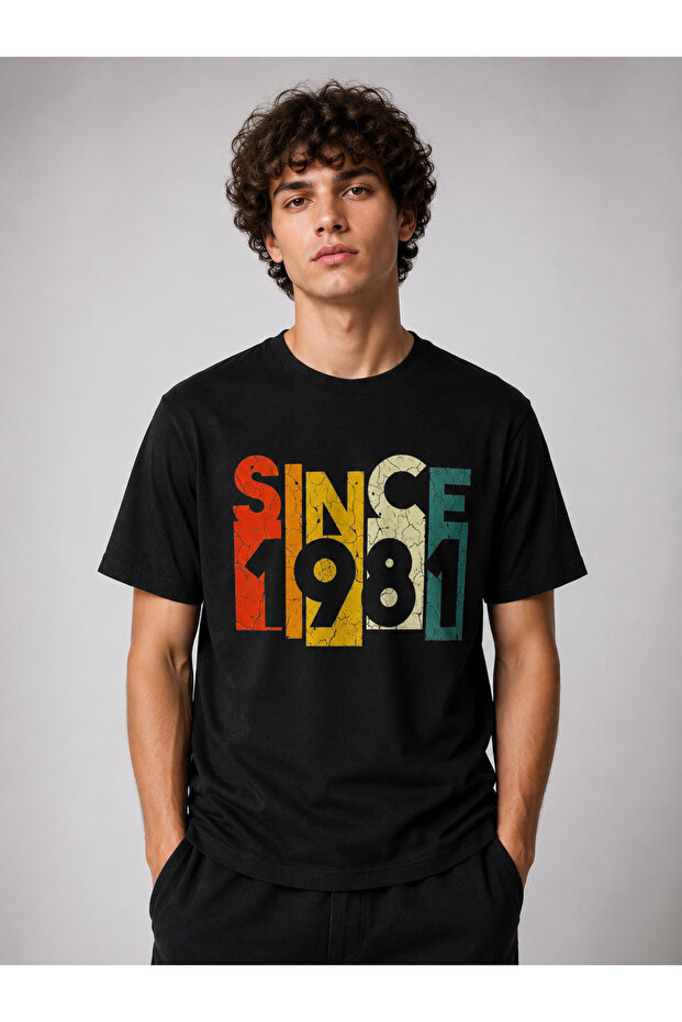 Retrovibe 1981 Oversize Unisex Black T-Shirt