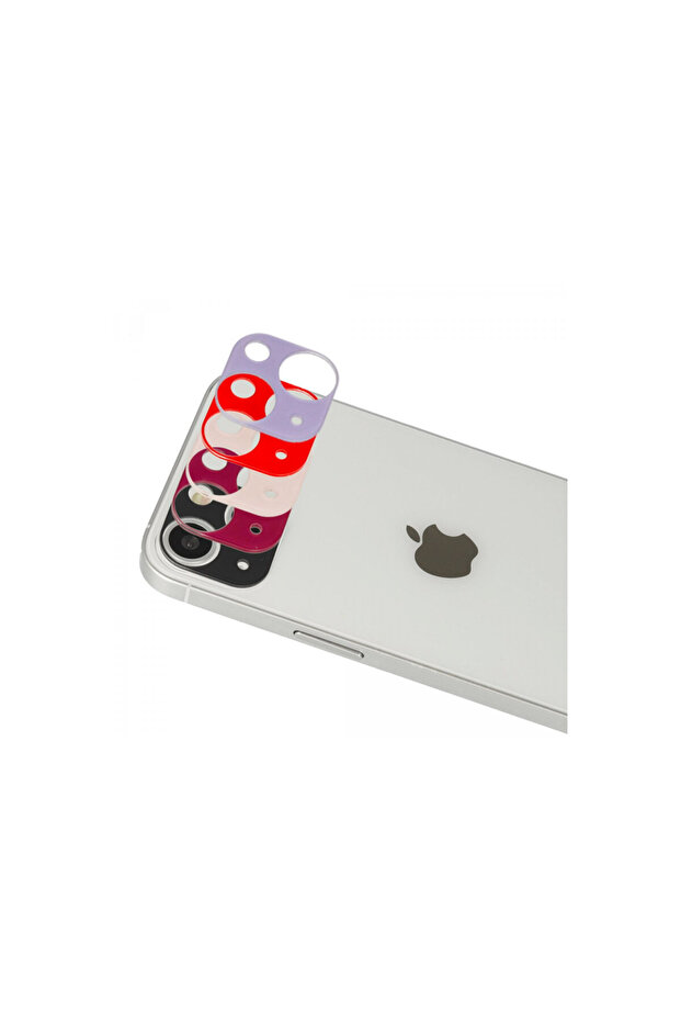 Iphone 13 rainbow camera lens protection glass - red