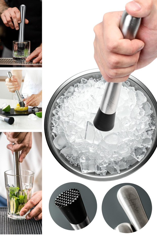 Fruit Puree Shake & Drink Preparation Masher – Ice Crusher Manual Ice Crushing Tool