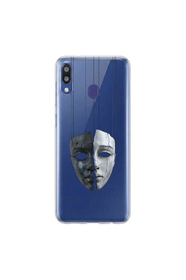 Samsung Galaxy M20 Compatible Aesthetic Face 7 Design Transparent Case
