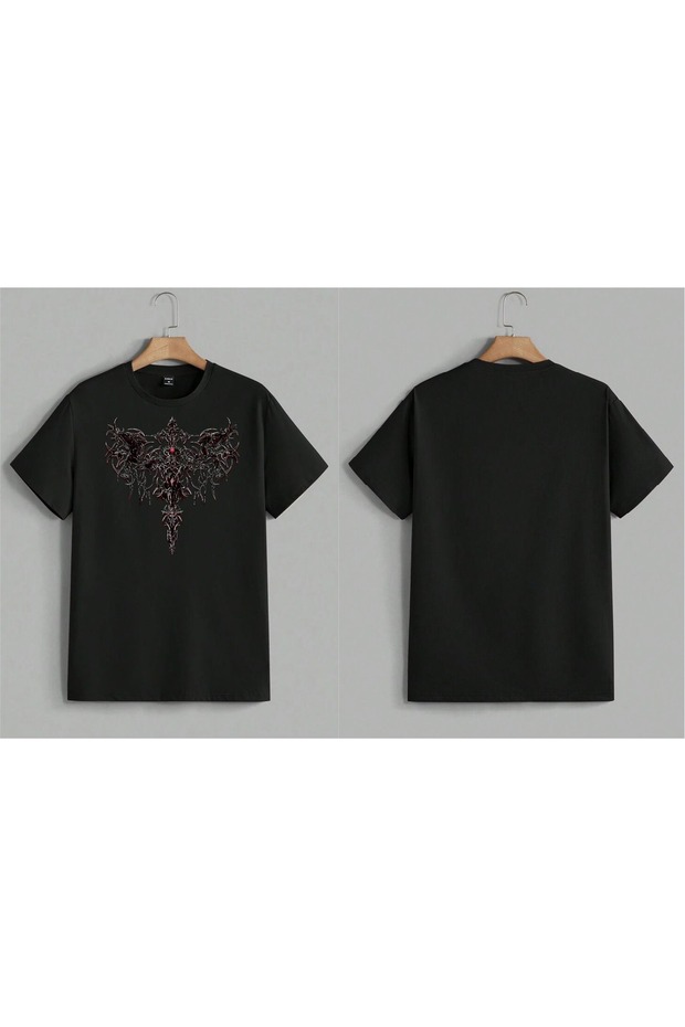 Special Design Printed Oversized T-Shirt That Catches Attention with Gothic Design