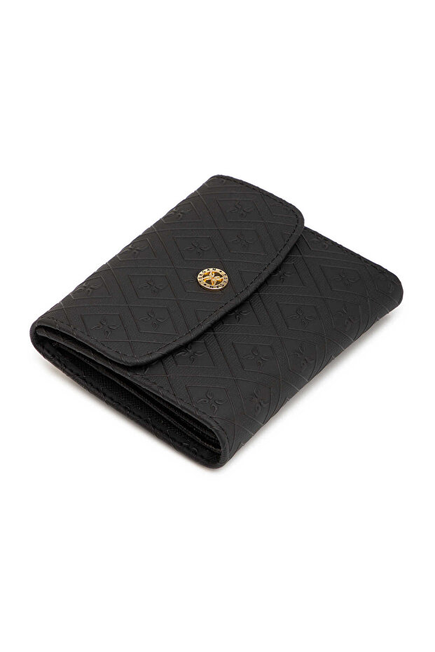Black Print Women's Wallet - S1Cb00055824-P1Q