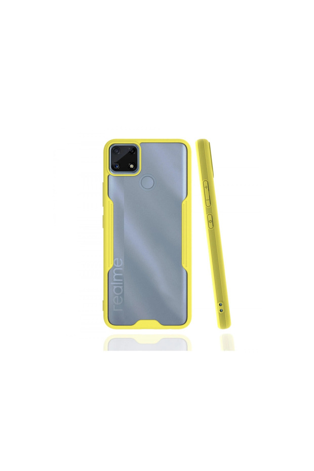 حافظة سيليكون بلاتينية لـ Realme C25 - أصفر