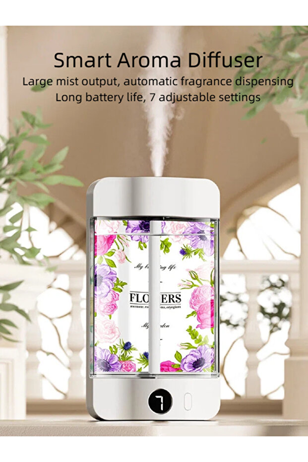 جهاز ترطيب وناشر عطر منزلي صغير، ناشر زيوت عطرية بالموجات فوق الصوتية، منقي هواء بالرذاذ البارد، مناسب للمكاتب وغرف النوم والمنازل.