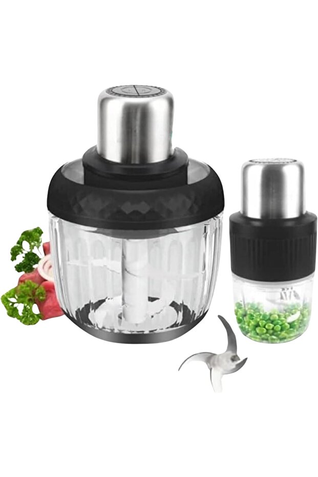 Multifunction Electric Food Processor, Stainless Steel Meat and Vegetable Chopper, 2L/3L Capacity