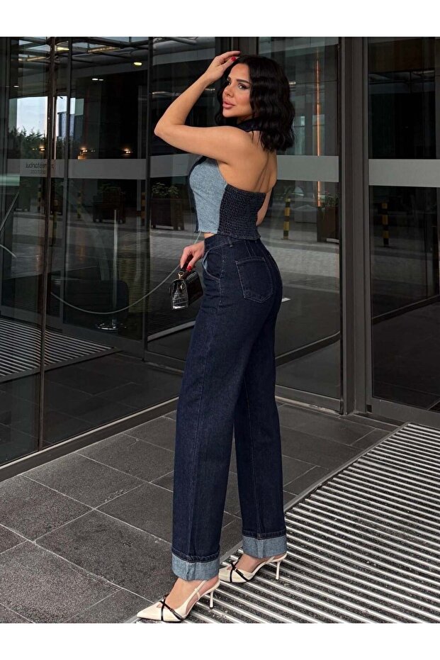 Backless Denim Set - 2