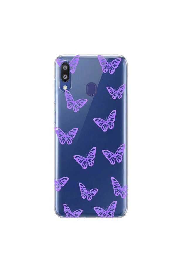 Samsung Galaxy M20 Compatible Butterfly 5 Design Transparent Case