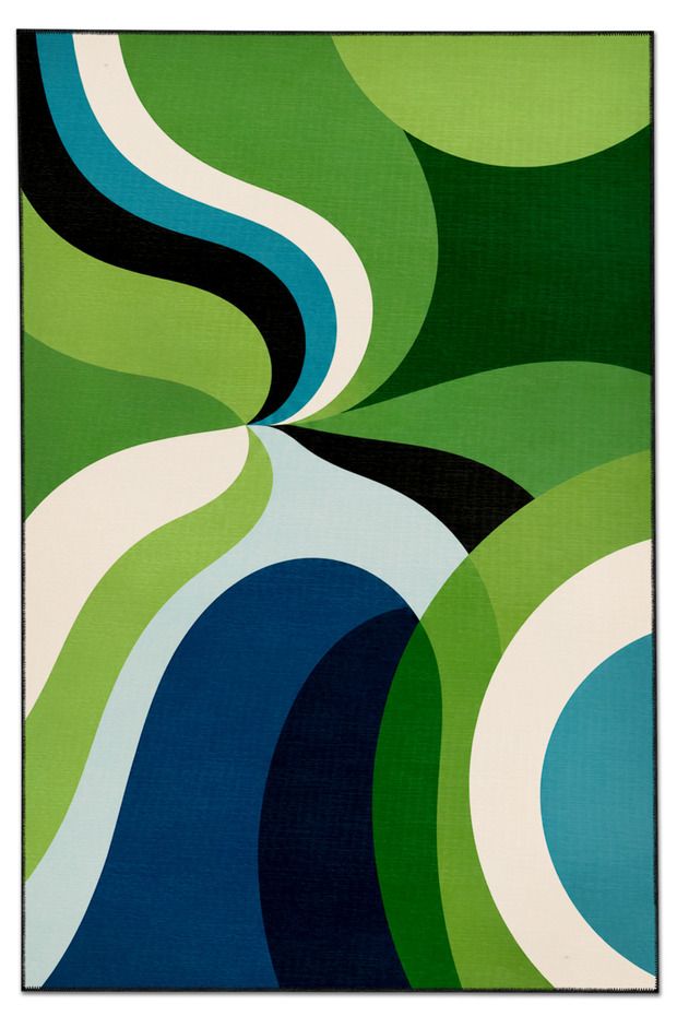 Sdtamor Retro Theme Patterned Modern Woven Base Decorative Carpet Sdtamor48