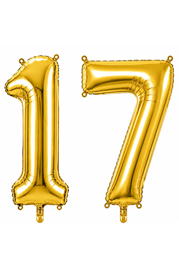 17 بالون فويلو ذهبي اللون (100 سم)