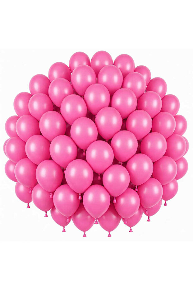 Pink Color Latex Pastel Balloon (30 cm) - 50 Pieces