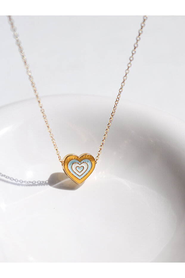 Yellow Layered Heart Necklace