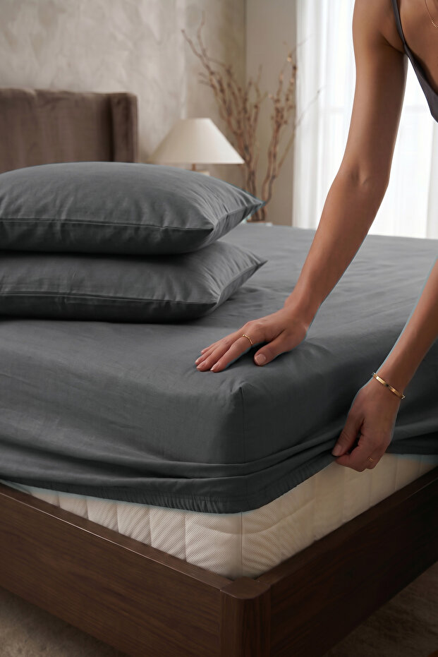 طقم ملاءات سرير قطنية مفردة من رانفورس - 100x200 + 30 سم (ملاءة سرير + غطاء وسادة)