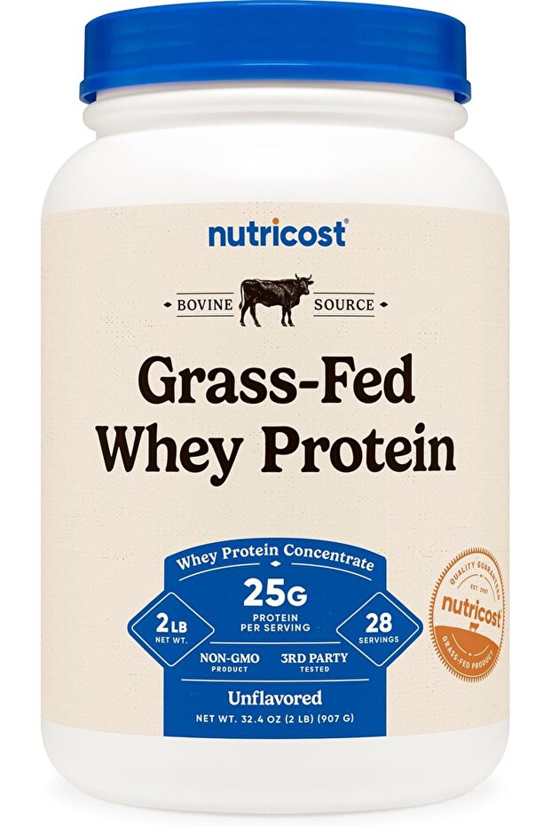 Grass-Fed Whey Protein Concentrate - Undenatured, Non-GMO, Gluten Free, Natural Flavors